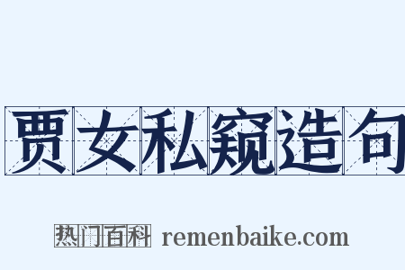 贾女私窥造句是什么意思的图片